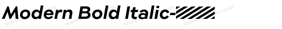 Modern Bold Italic字体转换